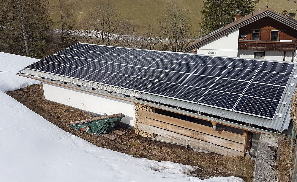 Carport Finkenberg PV 8kWp Mit 10kWh Batterie Speicher