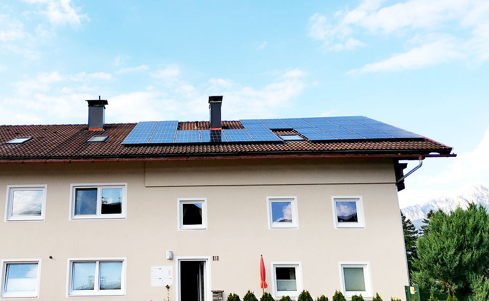 Mehrfamilienhaus Wängle PV Anlage 12kWp + Heizstabsteuerung