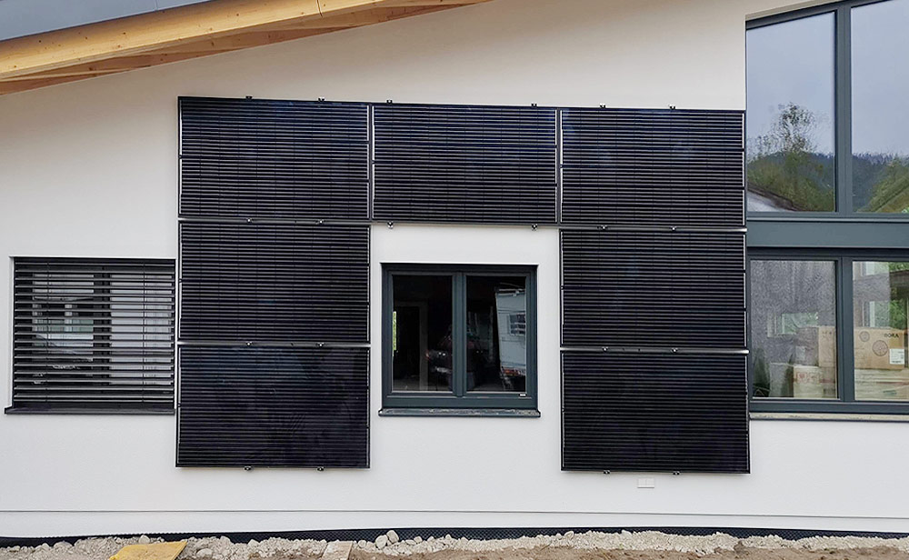 Wohnhaus Lechaschau PV-Fassadenanlage 9,75 KWp
